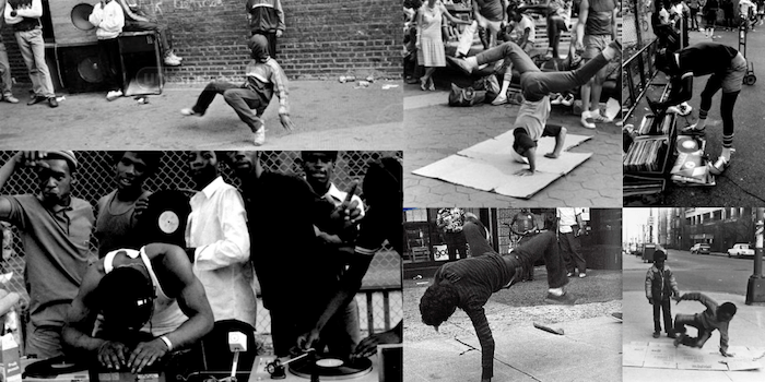 A collage of old B-Boying pictures